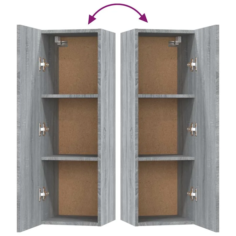 Ensemble de meubles TV 5 pcs Sonoma gris Bois d'ingénierie - 15