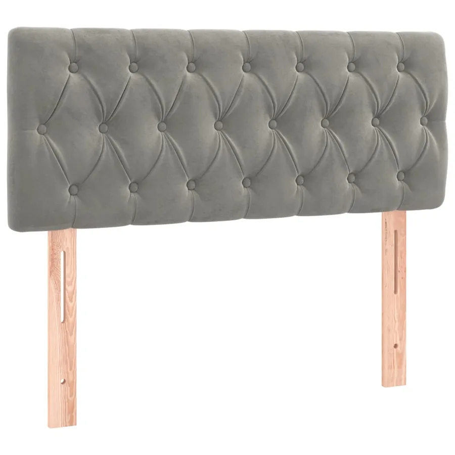 Sommier à lattes de lit avec matelas et LED Gris clair 90x200cm - 7