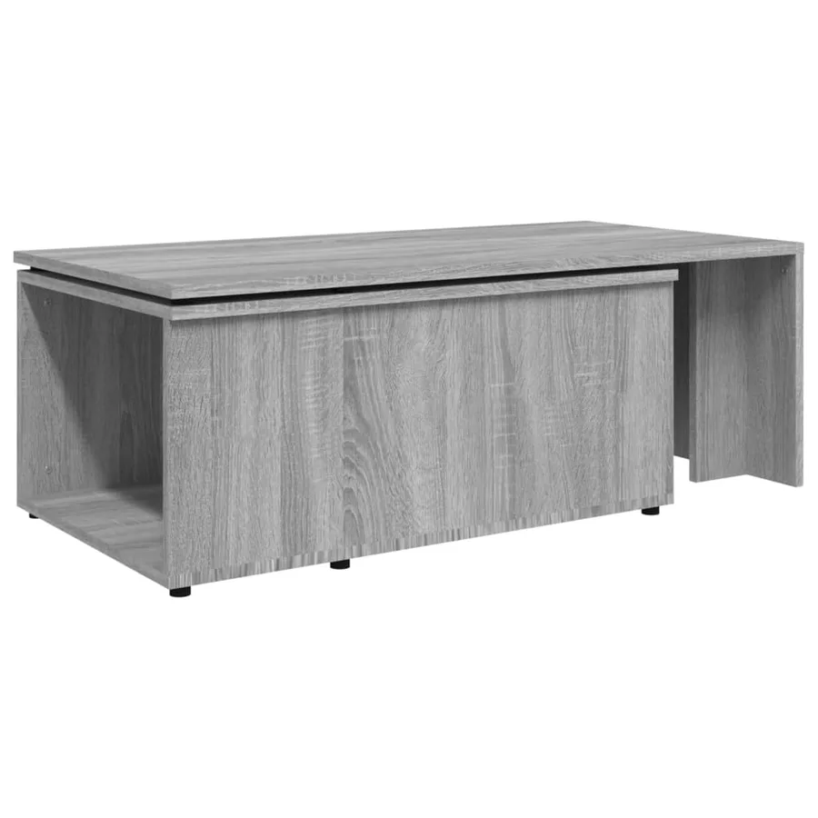 Table basse Sonoma gris 150x50x35 cm Bois d'ingénierie - 6