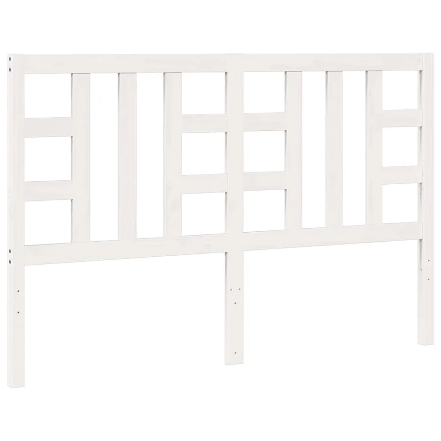 Tête de lit Blanc 156x4x100 cm Bois massif de pin - 2
