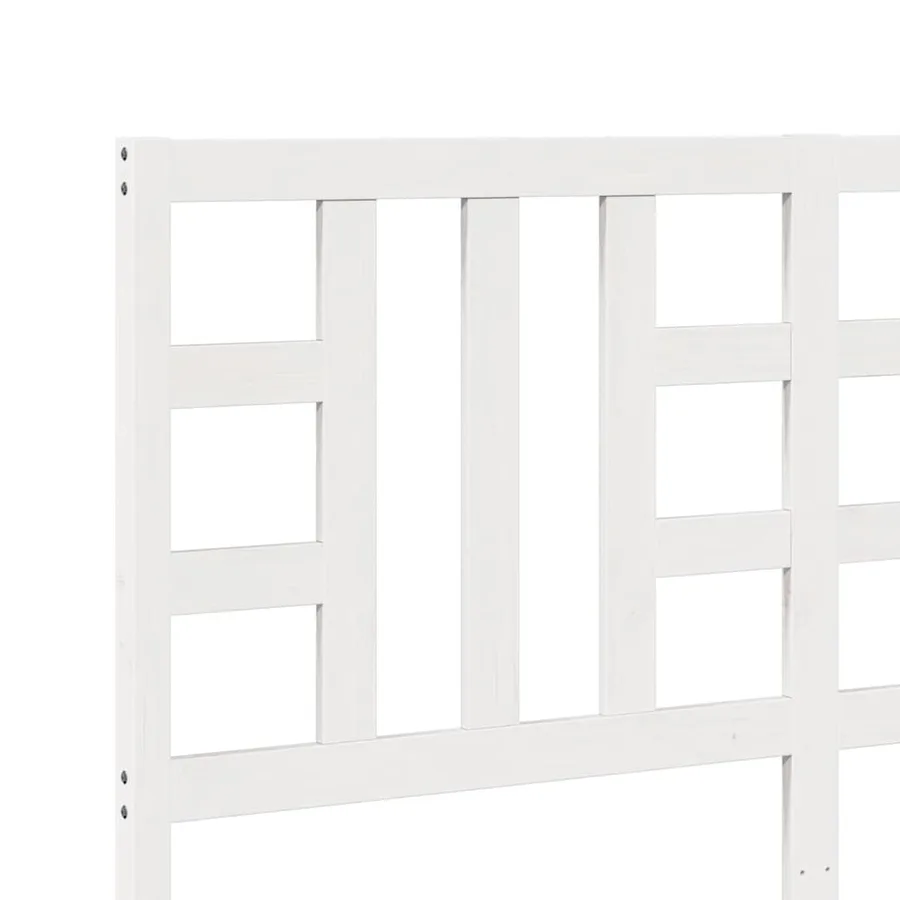 Tête de lit Blanc 156x4x100 cm Bois massif de pin - 7