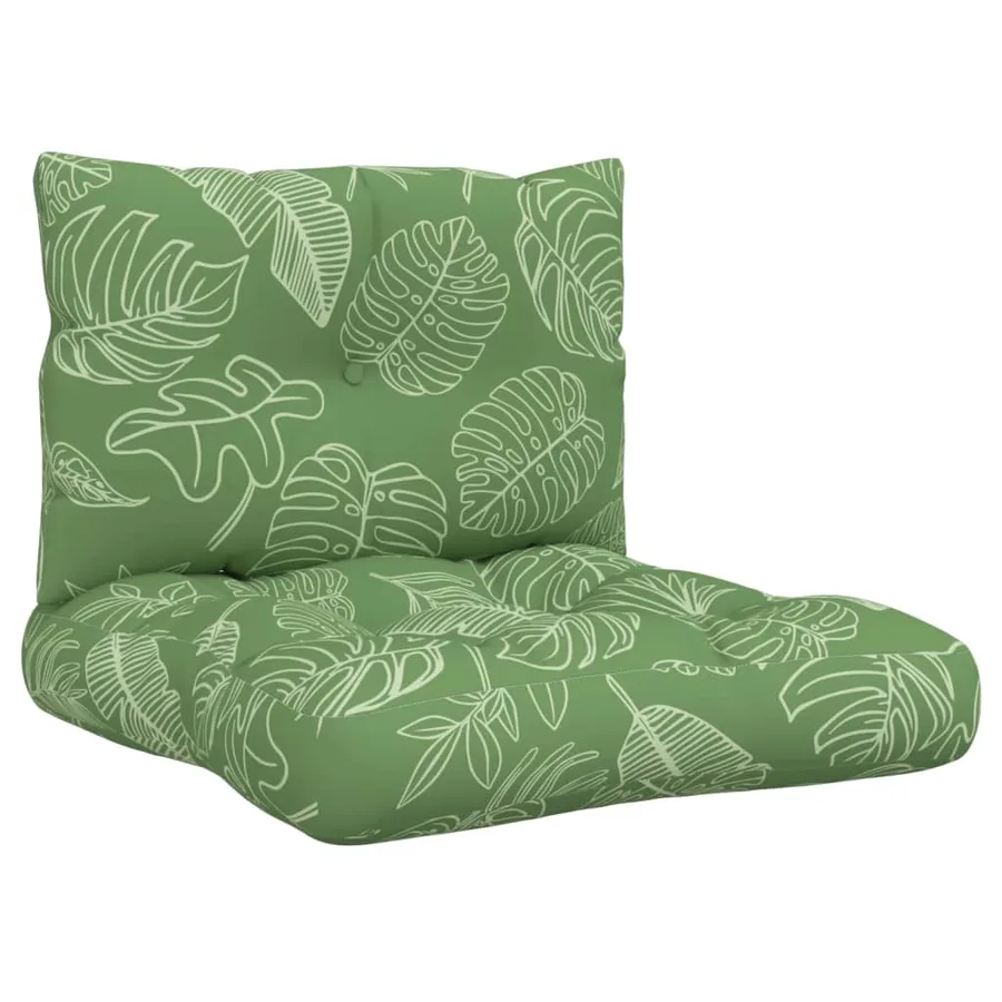 Coussins de palette lot de 2 motif de feuilles tissu Oxford - 2