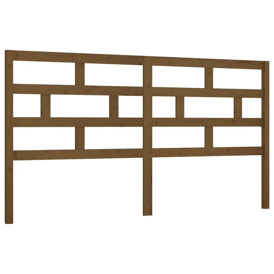 Tête de lit Marron miel 186x4x100 cm Bois massif de pin - 2