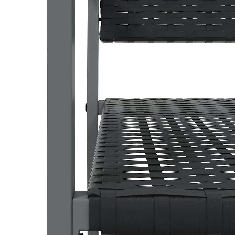 Chaises de jardin lot de 4 noir 54x62,5x89 cm résine tressée - 7