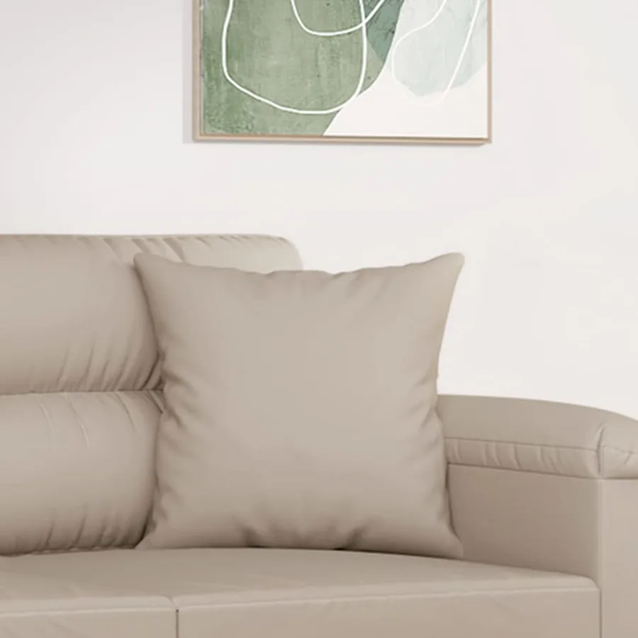 Coussins décoratifs lot de 2 Crème 40x40 cm Tissu microfibre - 5