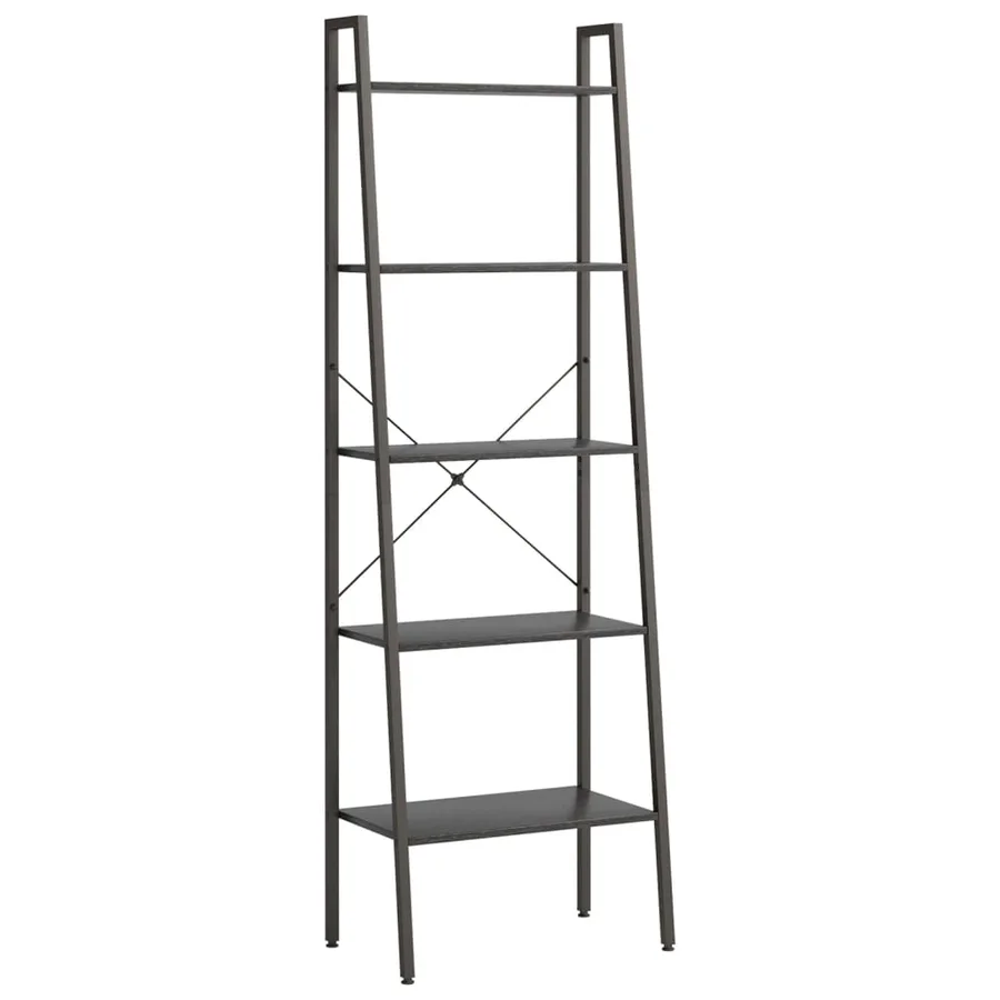 Étagère sur pied 5 niveaux Noir 56x35x174 cm - 2