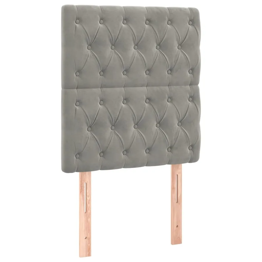 Sommier à lattes de lit et matelas et LED Gris clair 90x200 cm - 7