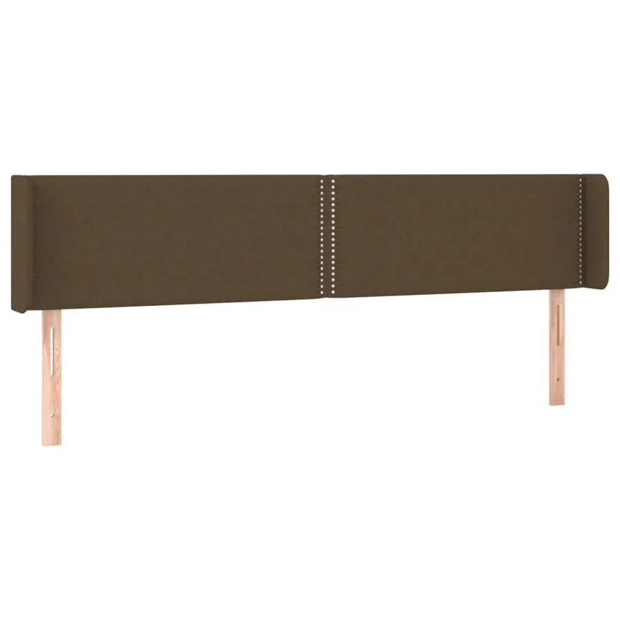 Tête de lit à LED Marron foncé 183x16x78/88 cm Tissu - 3