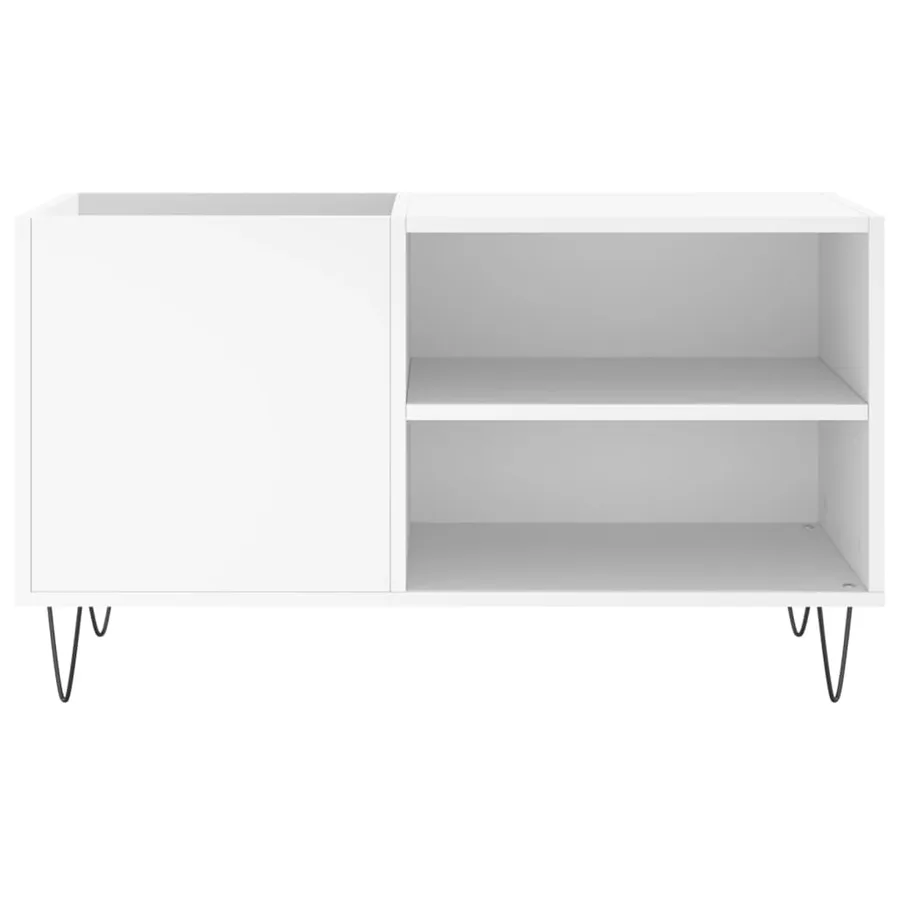 Armoire à disques blanc 85x38x48 cm bois d'ingénierie - 4