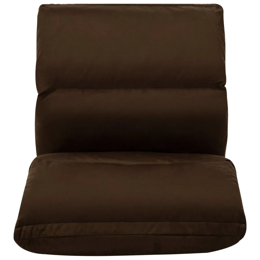 Chaise pliable de sol Marron Microfibre - 5