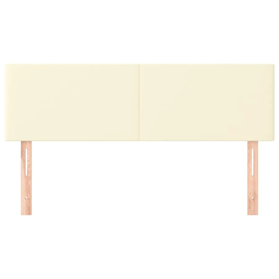 Têtes de lit Crème 144x5x78/88 cm Similicuir - 3