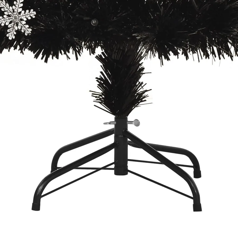 Sapin de Noël et flocons de neige LED Noir 120 cm Fibre optique - 8