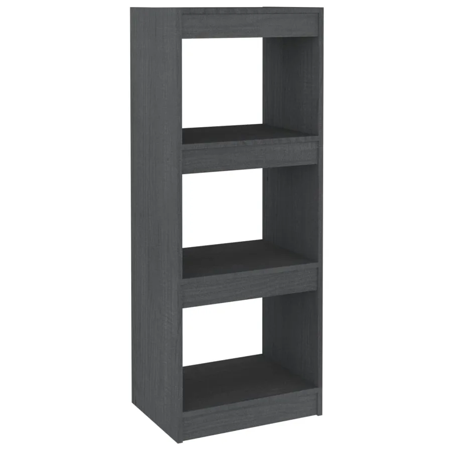 Bibliothèque/Séparateur de pièce Gris 40x30x103,5 cm Pin massif - 2