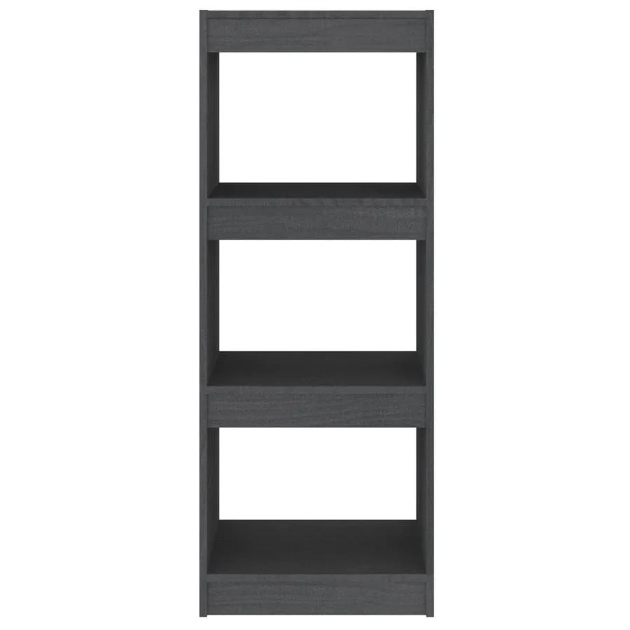 Bibliothèque/Séparateur de pièce Gris 40x30x103,5 cm Pin massif - 5