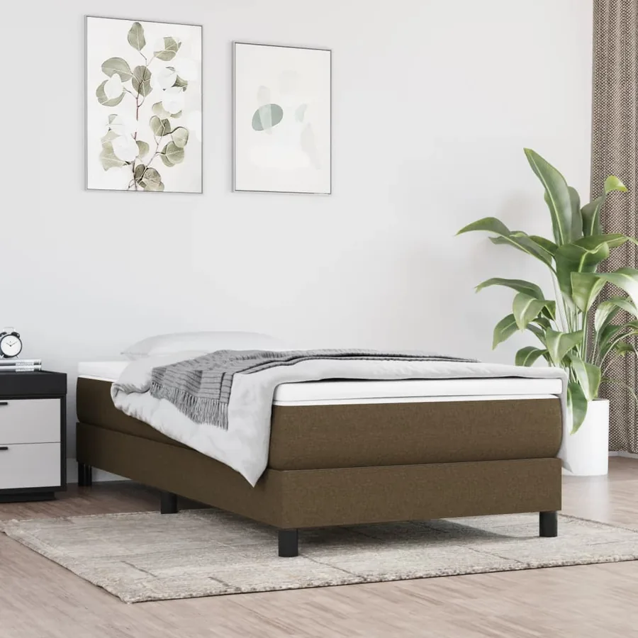 Matelas de lit à ressorts ensachés fermeté moyenne Marron foncé 80x200x20 cm