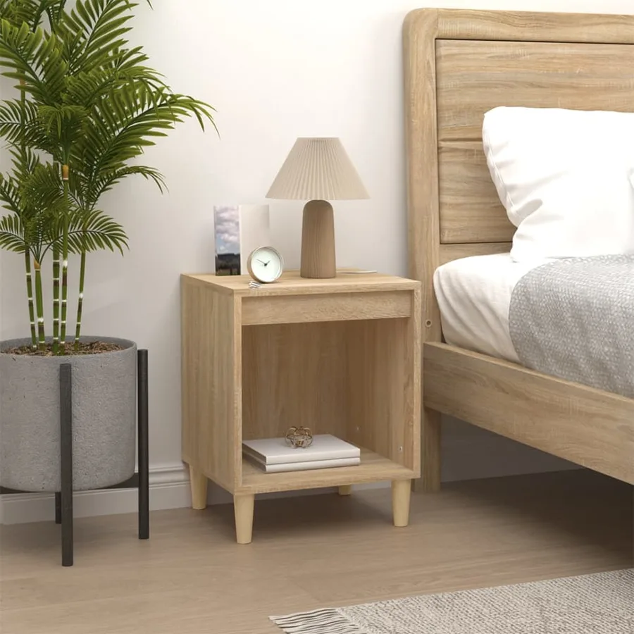 Tables de chevet 2 pcs Chêne sonoma 40x35x50 cm - 3