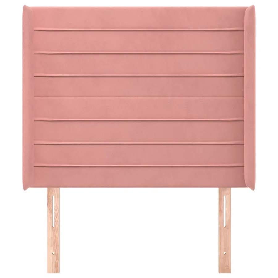 Tête de lit avec oreilles Rose 103x16x118/128 cm Velours - 3
