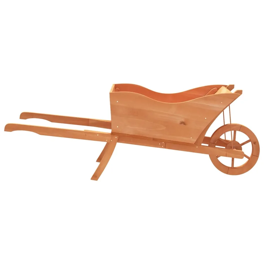 Jardinière brouette 128x45,5x43 cm bois de sapin massif - 4