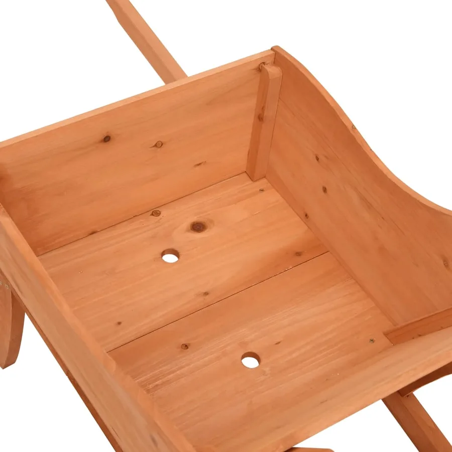 Jardinière brouette 128x45,5x43 cm bois de sapin massif - 6