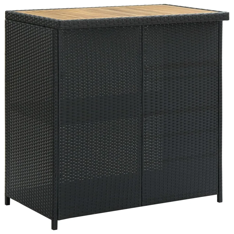 Ensemble de bar 3 pcs Résine tressée Noir - 4