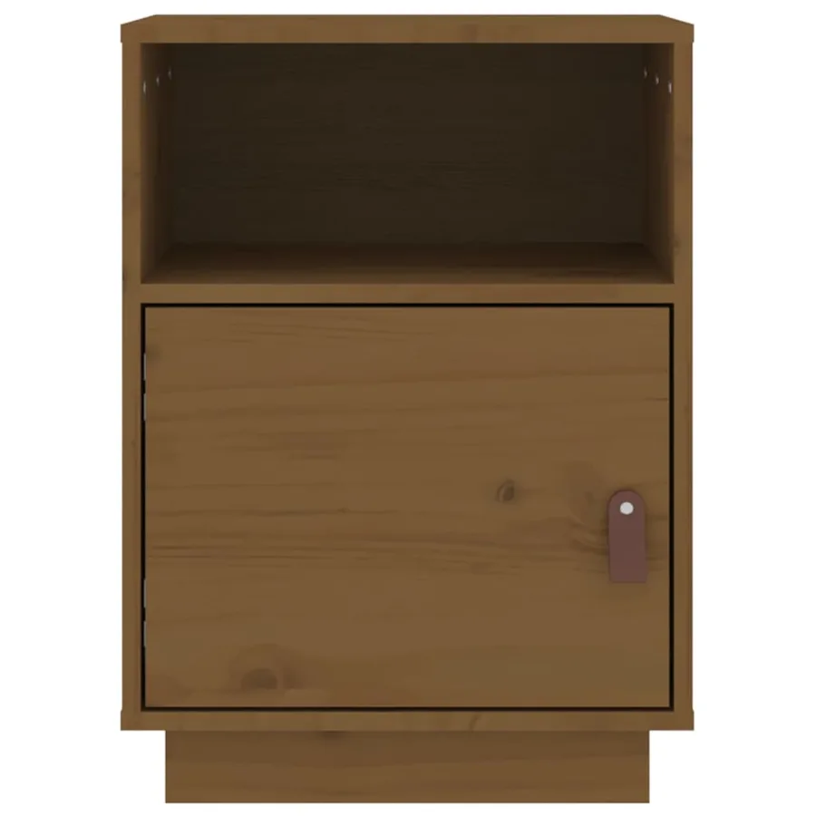 Tables de chevet 2pcs Marron miel 40x34x55cm Bois de pin massif - 7