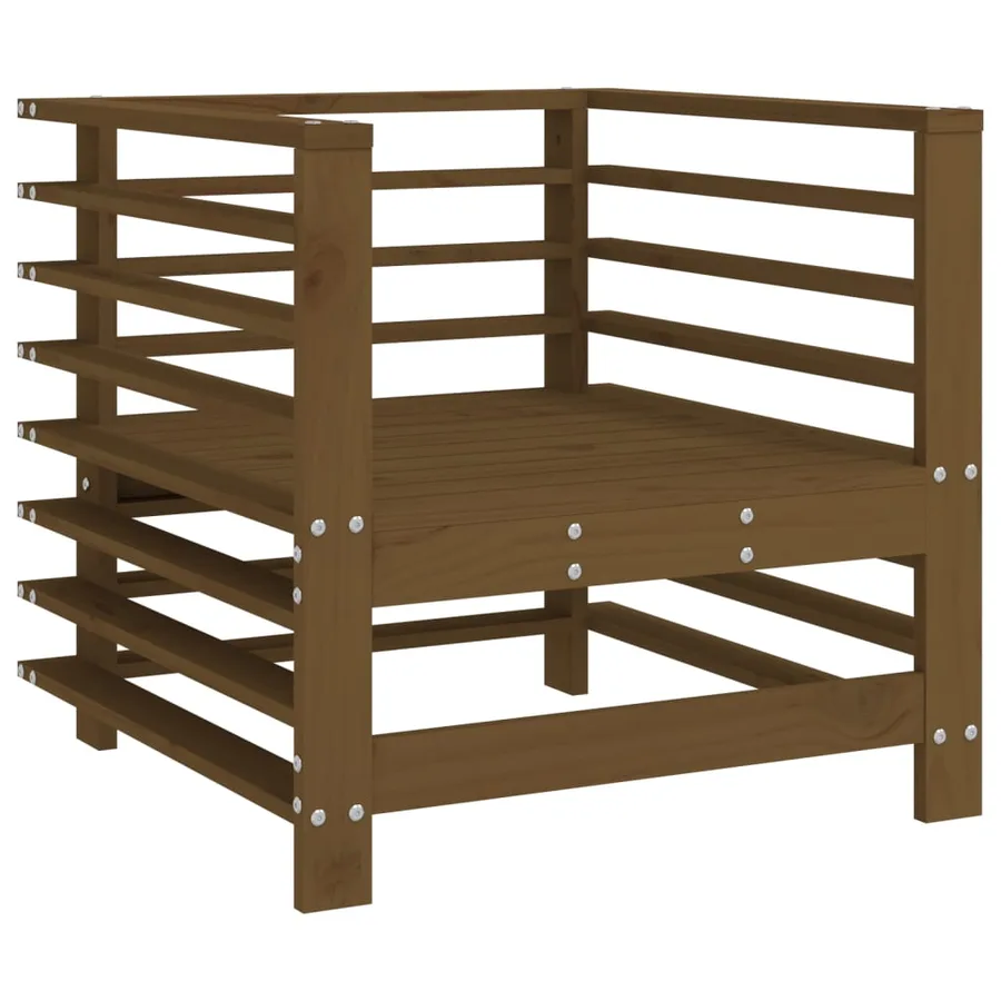 Chaises de jardin avec coussins lot de 2 marron miel - 5