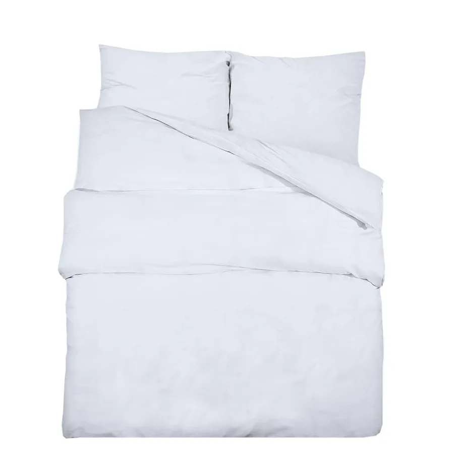 Ensemble de housse de couette Blanc 135x200 cm Coton - 2