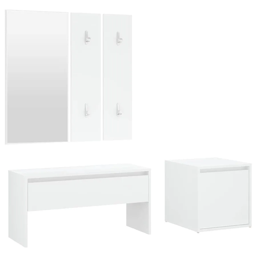 Ensemble de meubles de couloir Blanc Bois d'ingénierie - 2