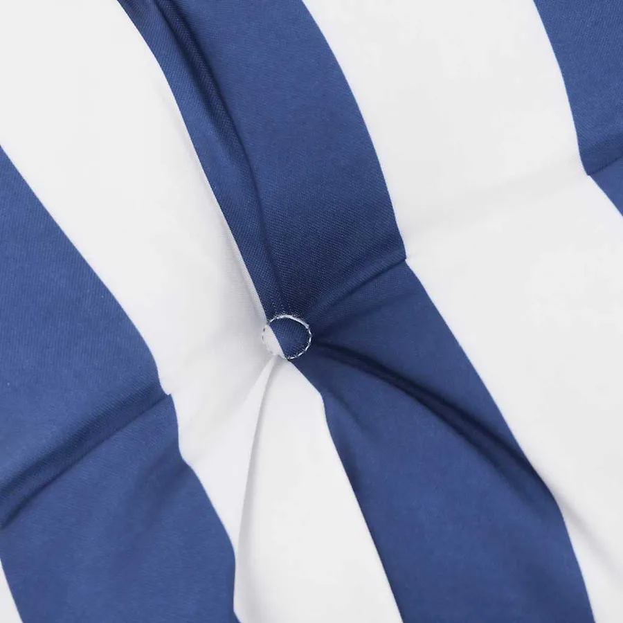Coussins de banc de jardin lot de 2 rayures bleues et blanches - 6