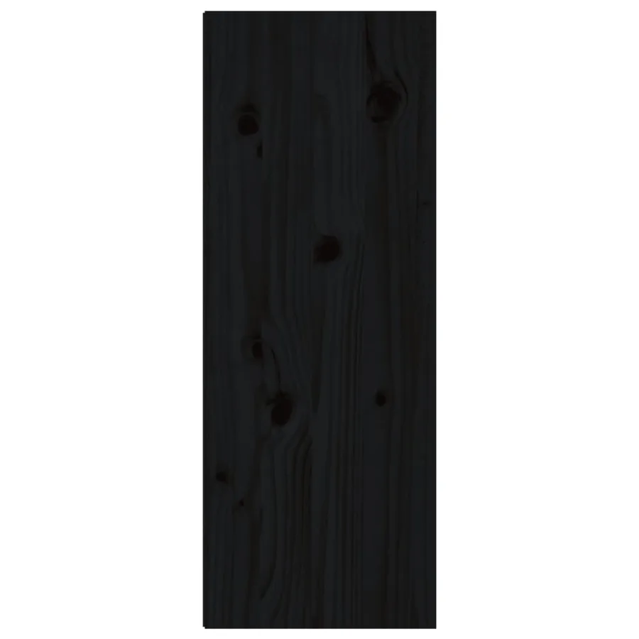 Armoires murales 2 pcs Noir 30x30x80 cm Bois de pin massif - 8