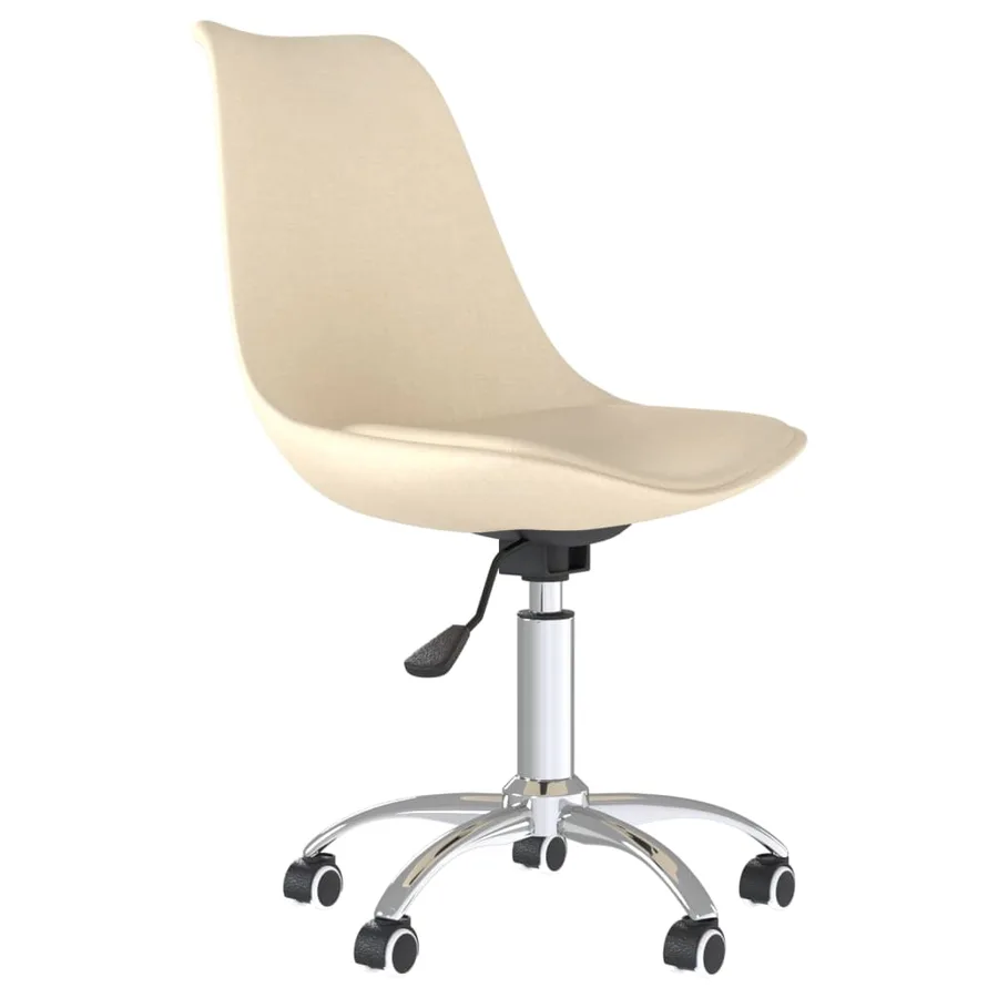 Chaises pivotantes à manger lot de 2 Crème Tissu - 3