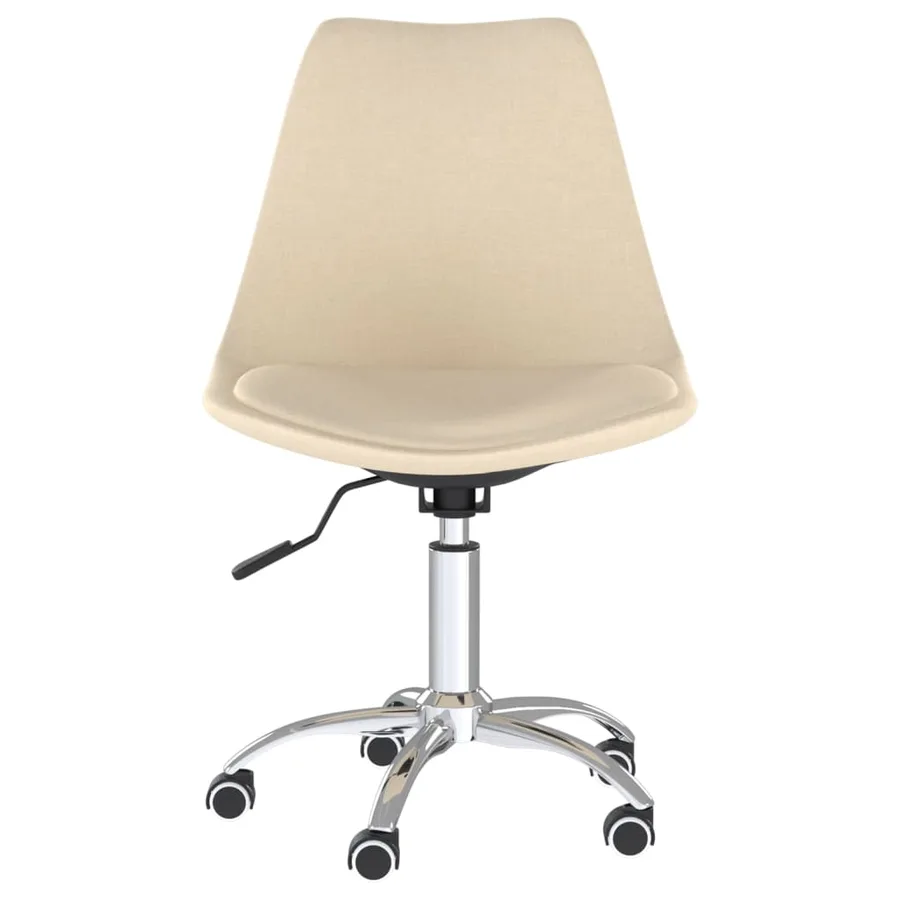 Chaises pivotantes à manger lot de 2 Crème Tissu - 4