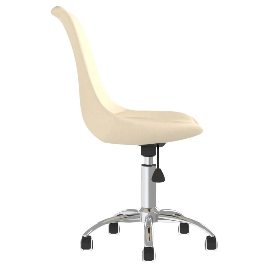 Chaises pivotantes à manger lot de 2 Crème Tissu - 5