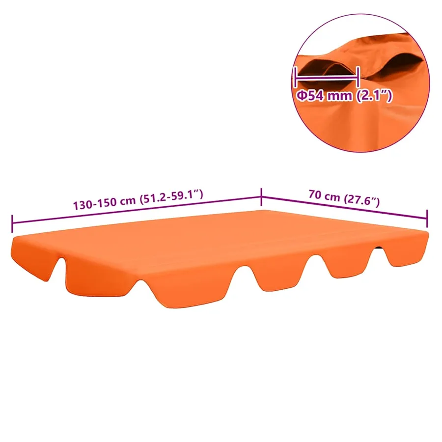 Toit de rechange de balançoire orange 150/130x105/70 cm - 6