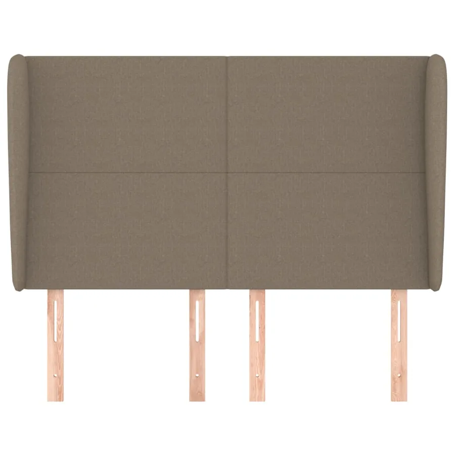 Tête de lit avec oreilles Taupe 147x23x118/128 cm Tissu - 3
