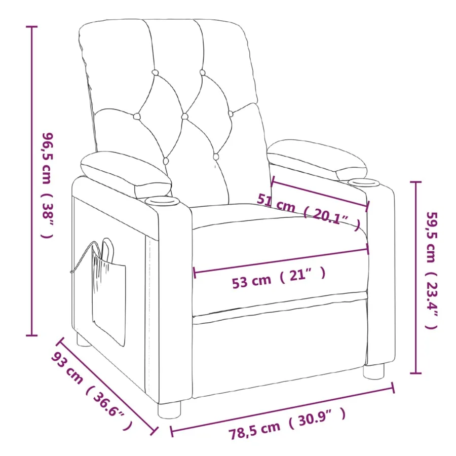 Fauteuil inclinable électrique Gris clair Tissu - 12