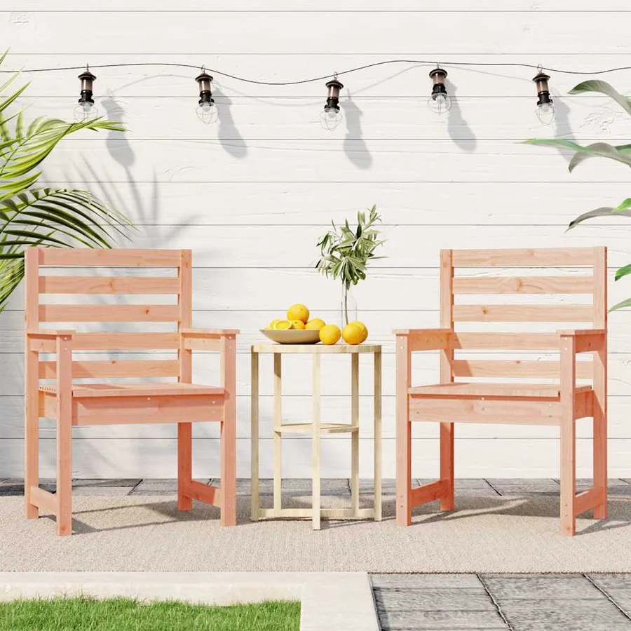 Chaises de jardin lot de 2 60x48x91 cm bois massif de douglas - 3