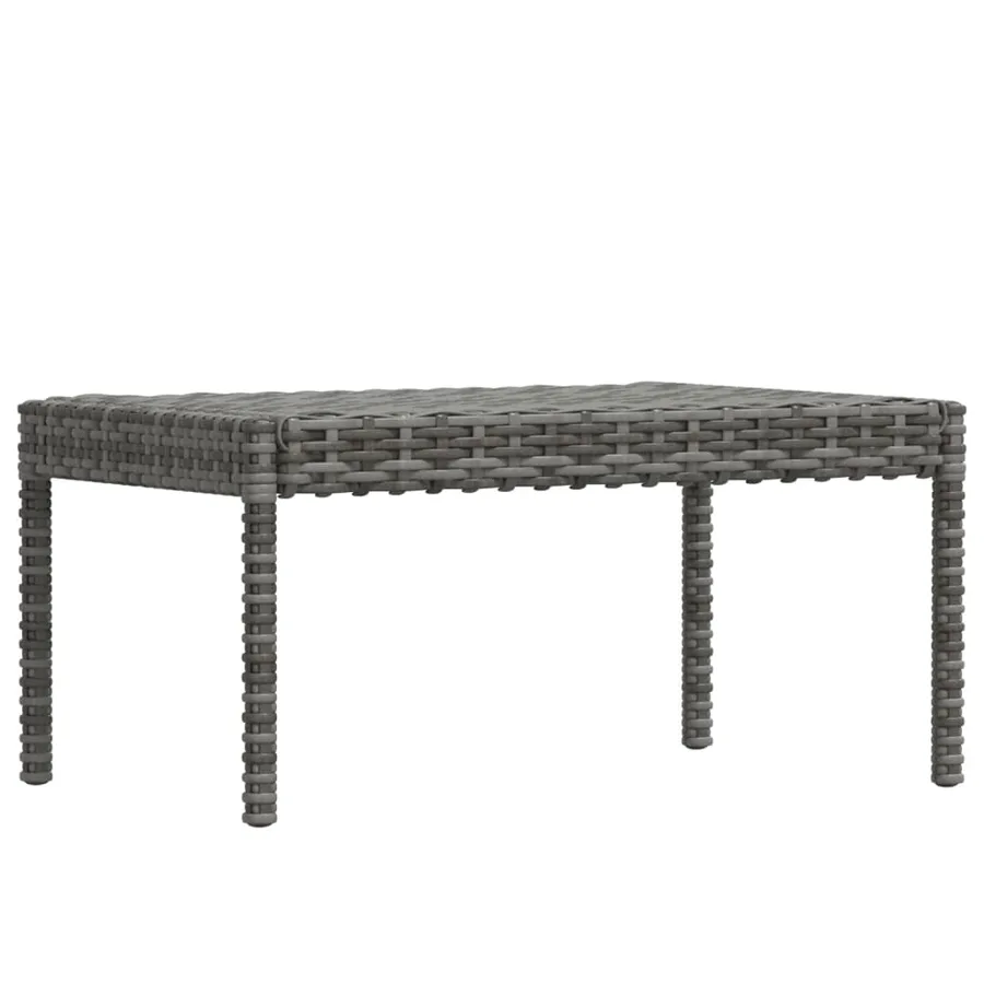 Salon de jardin 6 pcs avec coussins résine tressée gris - 5