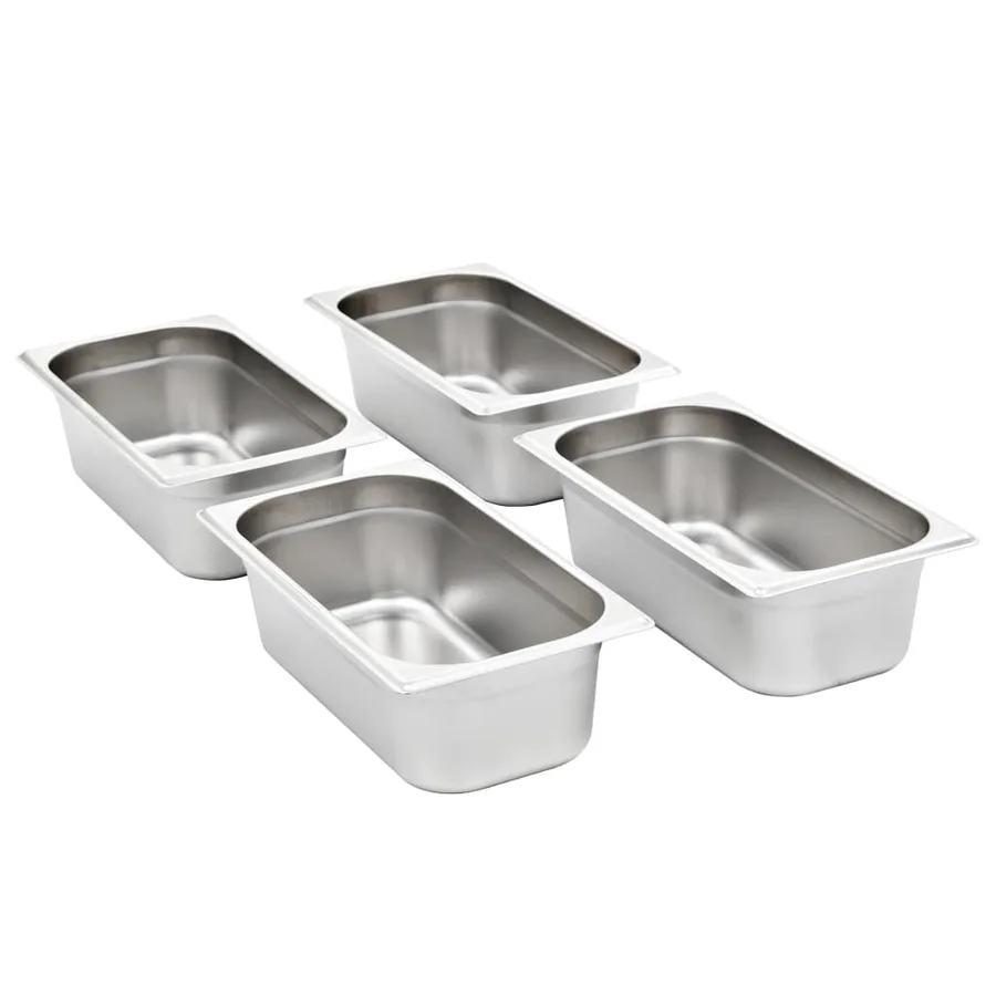 Récipients Gastronorm 8 pcs GN 1/3 100 mm Acier inoxydable - 2