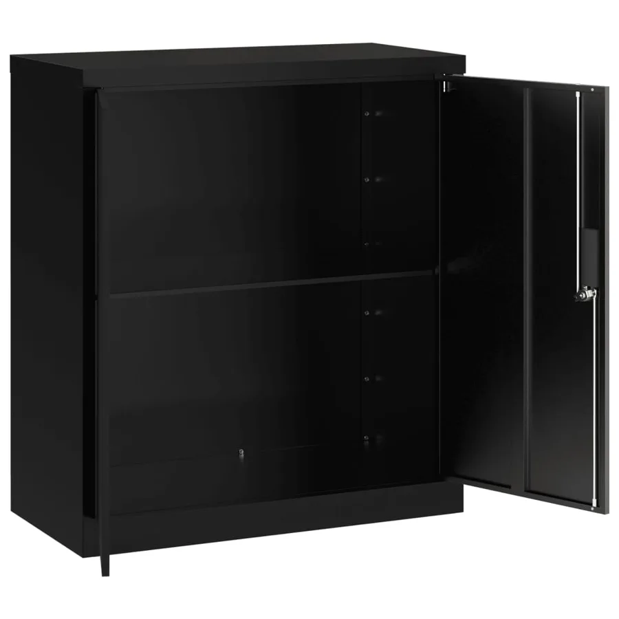 Classeur noir 79x40x90 cm acier - 4