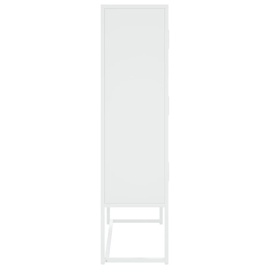 Buffet haut Blanc 80x35x135 cm Acier - 6