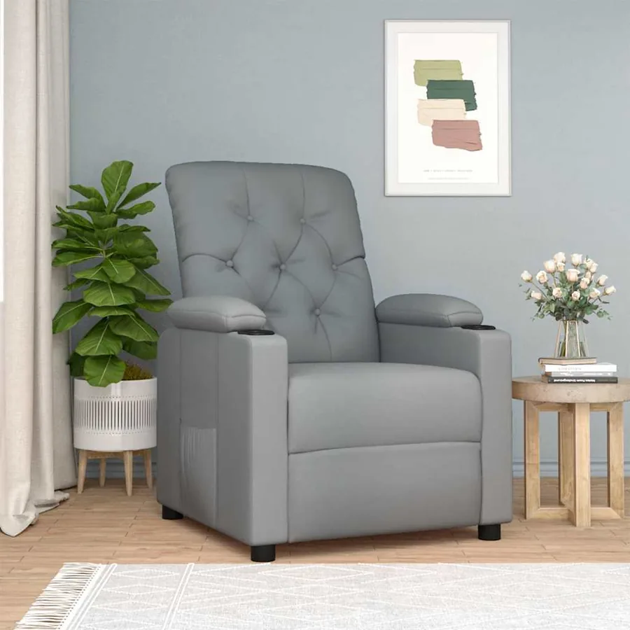 Fauteuil inclinable Gris clair Tissu