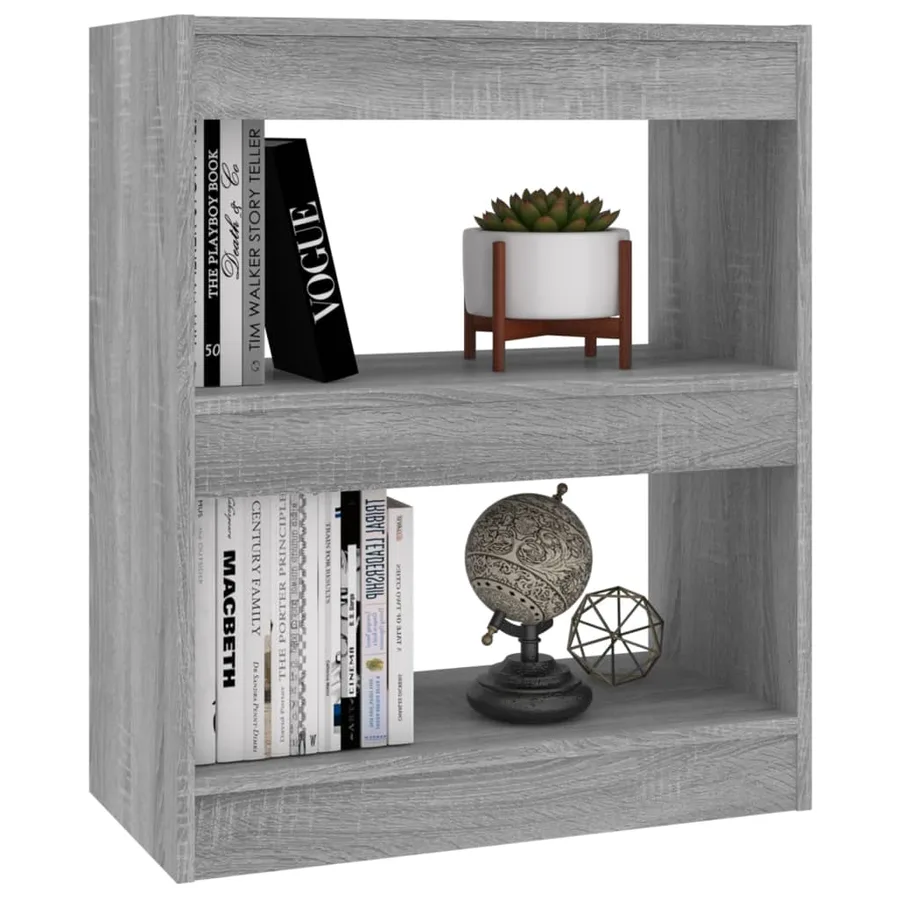 Bibliothèque/Séparateur de pièce Sonoma gris 60x30x72 cm - 4