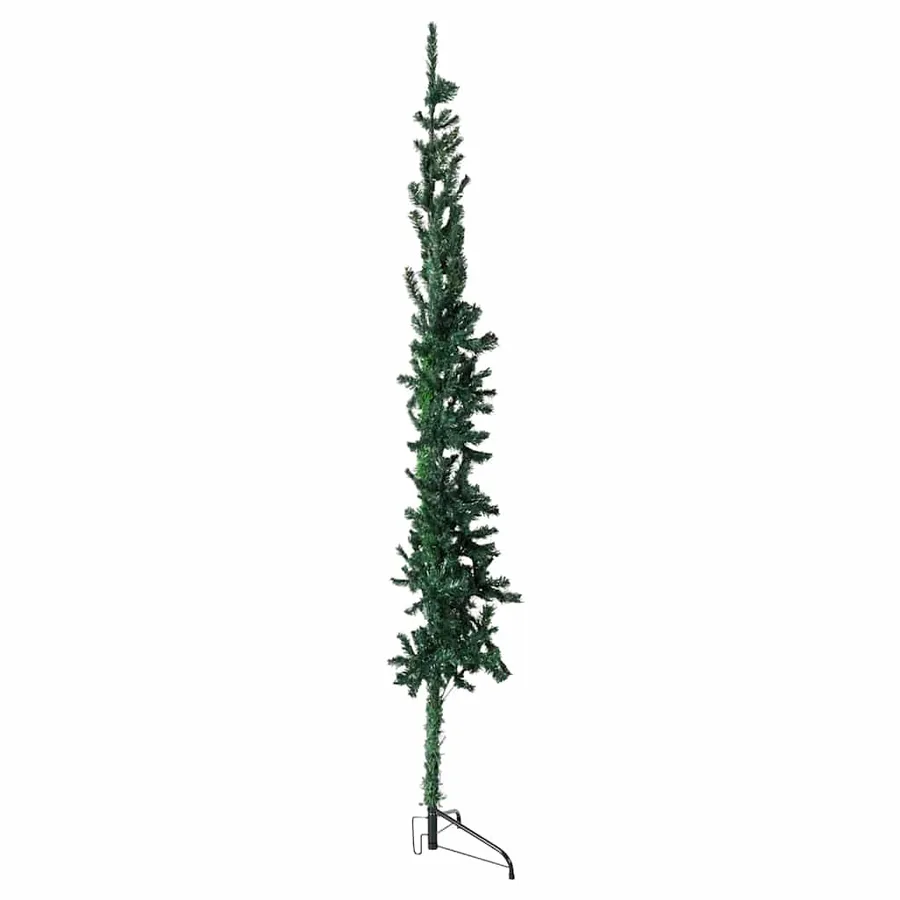 Demi sapin de Noël artificiel mince avec support Vert 180 cm - 4