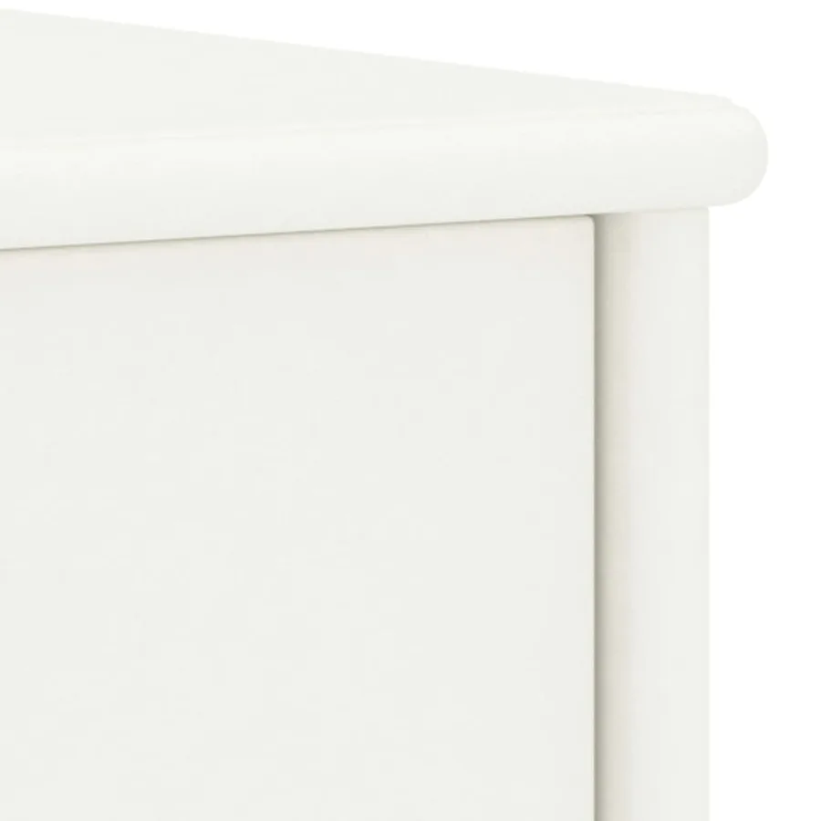 Table de chevet Blanc 35x30x40 cm Bois de pin massif - 5
