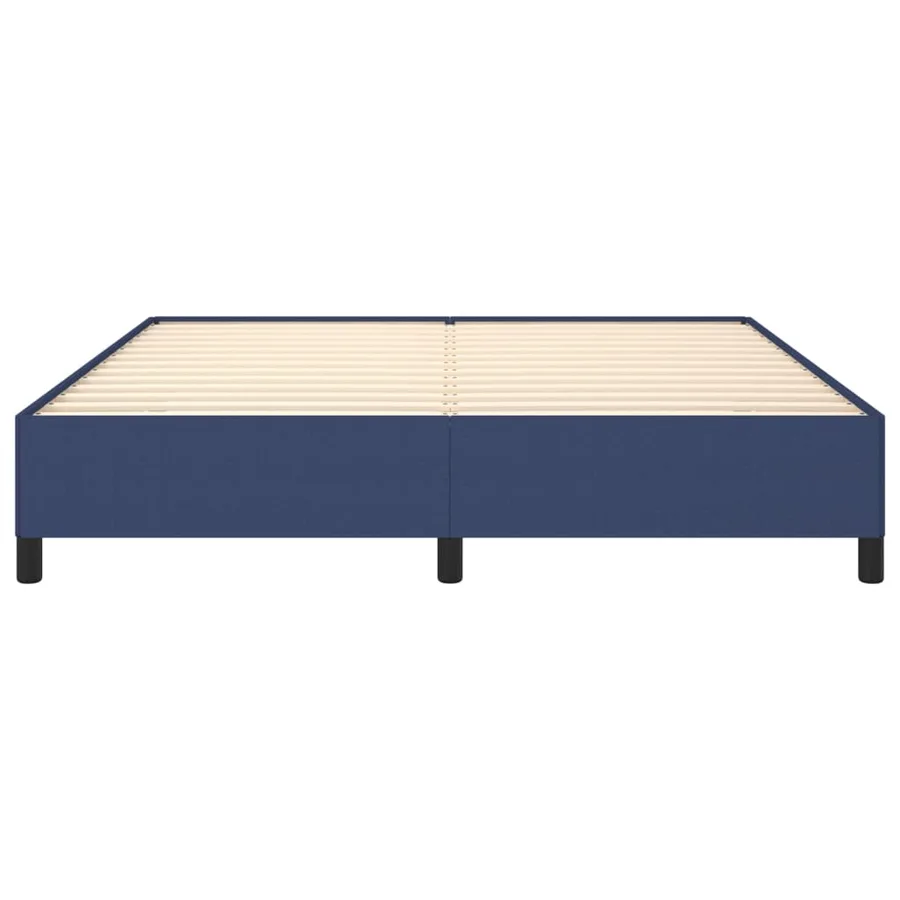 Cadre de lit sans matelas bleu 160x200 cm tissu - 5