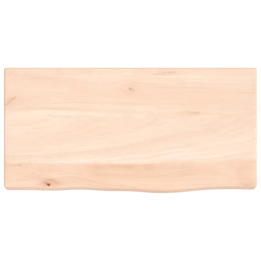 Étagère murale 40x20x2 cm bois de chêne massif non traité - 4