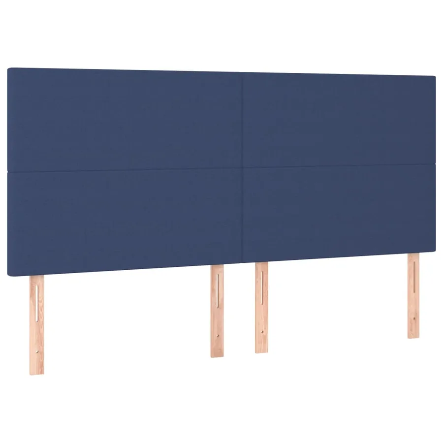 Sommier à lattes de lit avec matelas Bleu 160x200 cm Tissu - 6