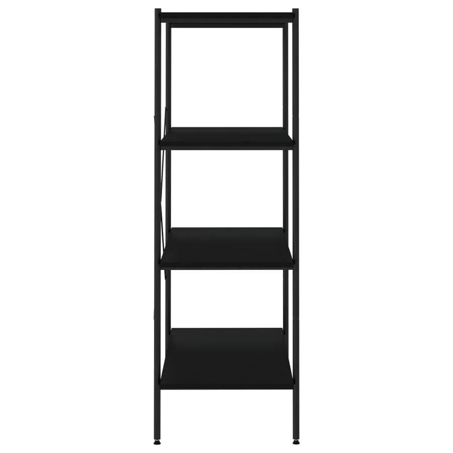 Étagère à 4 niveaux Noir 80x40x130 cm - 4