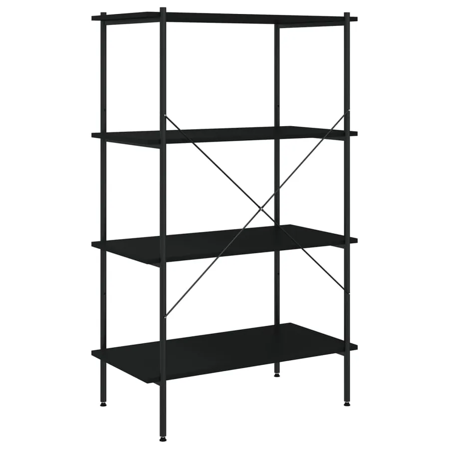 Étagère à 4 niveaux Noir 80x40x130 cm - 5